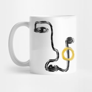 One line face Mug